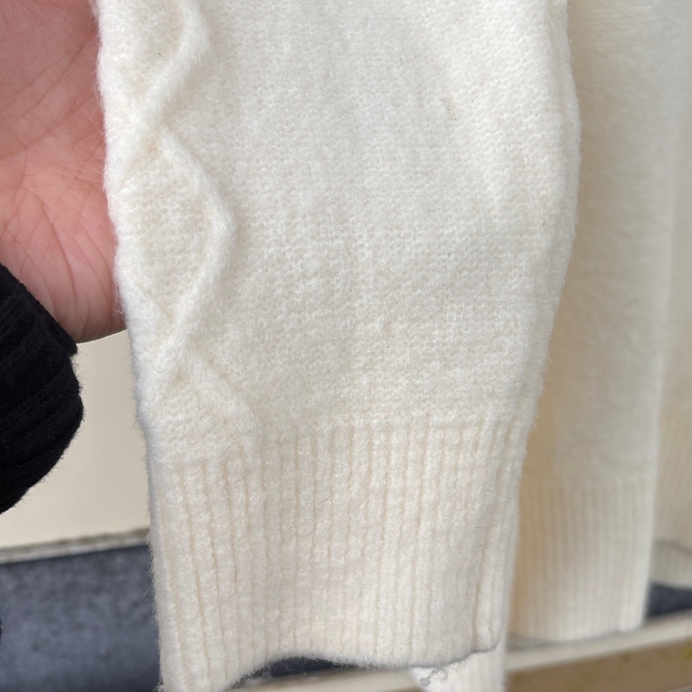 Talbots Ivory Sweater with Ruffle Accents - Picture 5 of 8